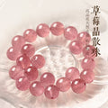 Natural Strawberry Crystal Bracelet Loose Beads Pigeon Blood Red Strawberry Crystal Loose Beads Pink Crystal Loose Beads Single Bead Bracelet diy Bracelet