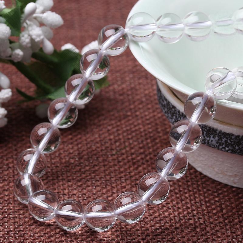 Hongchu Jewelry 7A Grade Natural White Crystal Loose Beads Round beads Semi-Finished Products DIY Accessory Beads Wholesale