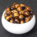 Natural Yellow Tiger Eye Stone Loose Beads Round Beads Spacer Beads Accessories Buddhist Beads Accessories diy Crystal Jewelry Beaded Bracelet Wholesale