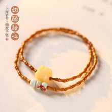 Goddess Tears Nine-Tailed Fox Horse Pink Quartz Original Chinese Style Natural Agate Fox Bracelet High-Quality New Chinese Style Bracelet