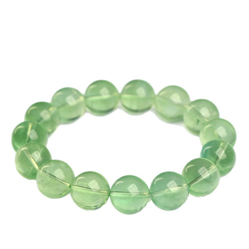 Famous City Crystal Natural Ice Green Fluorite Bracelet Green Fluorite Round Bead Bracelet Loose Beads Wholesale